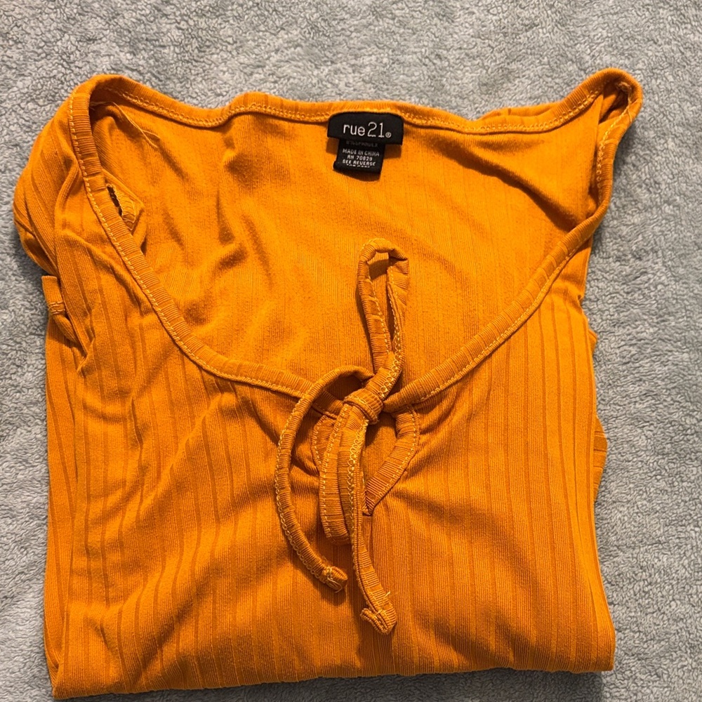 Rue21 Orange Ribbed Crop Top - Picture 3 of 3